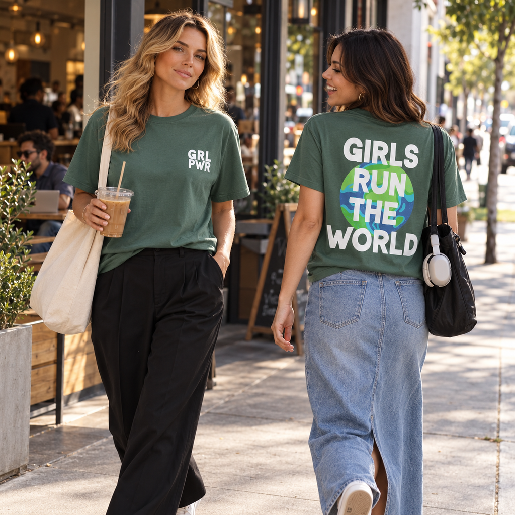 Girl Power Comfort Colors Double Sided Tee