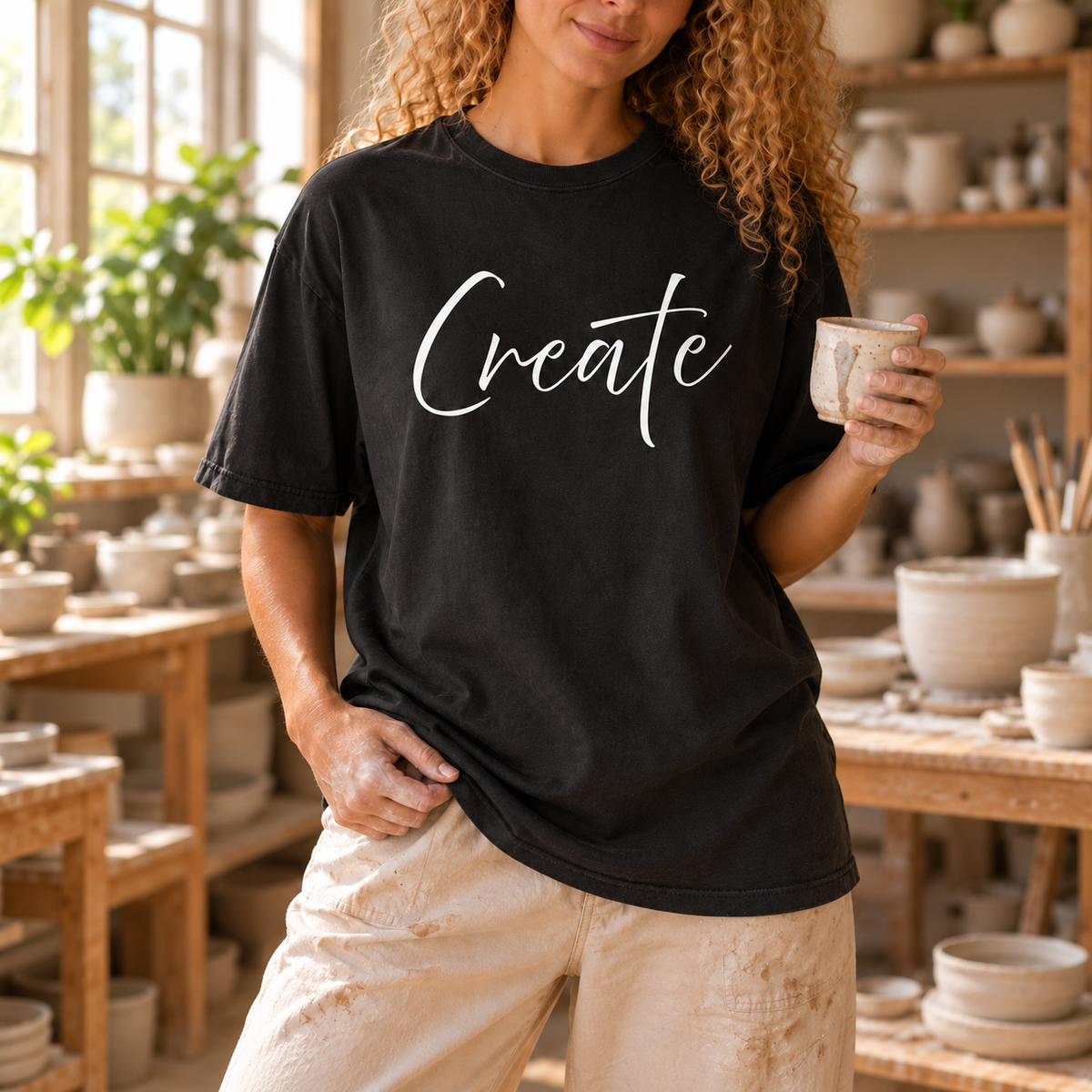 Create What You Wish Existed Comfort Colors Double Sided Tee
