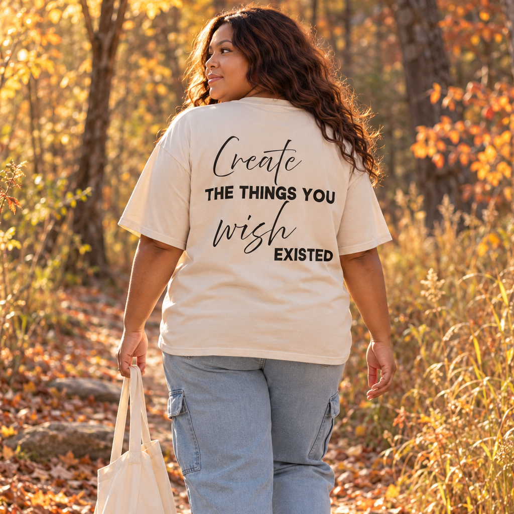 Create What You Wish Existed Comfort Colors Double Sided Tee