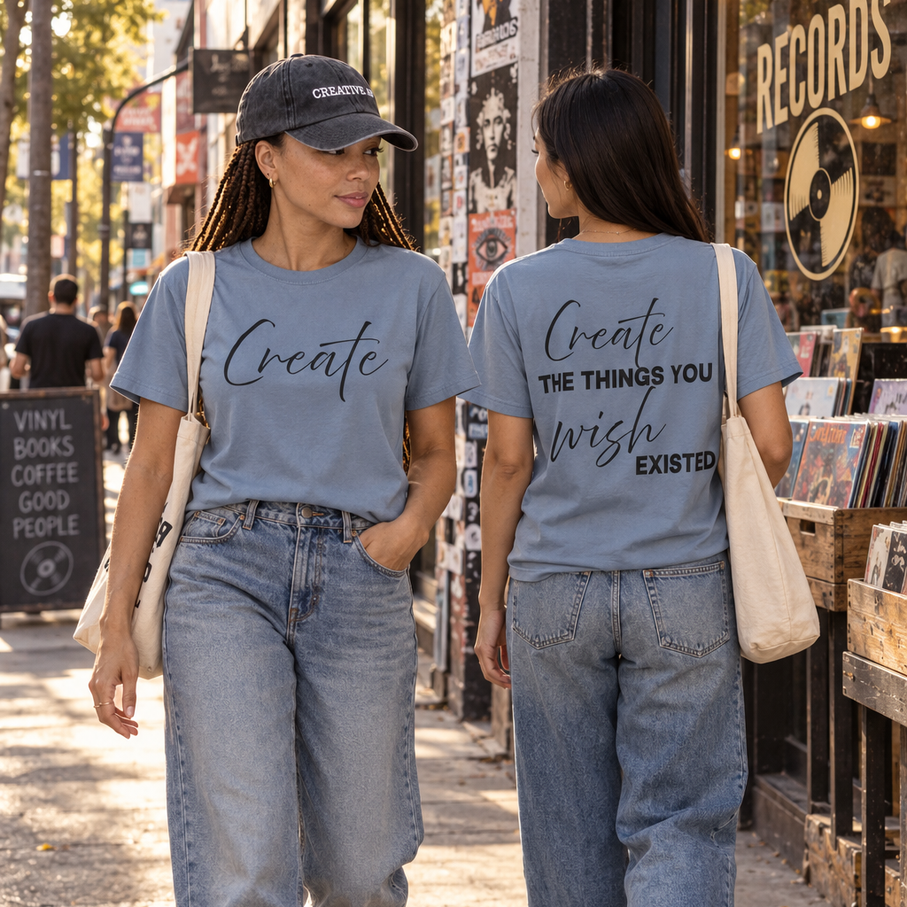 Create What You Wish Existed Comfort Colors Double Sided Tee
